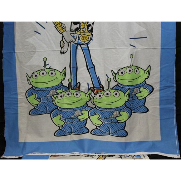 Disney Woody Aliens Toy Story Crowd Print Fabric Springs Creative 1 Yard Panel - Picture 3 of 7